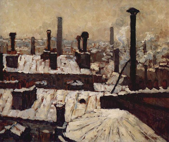Gustave Caillebotte Toits sous la neige, Paris oil painting image